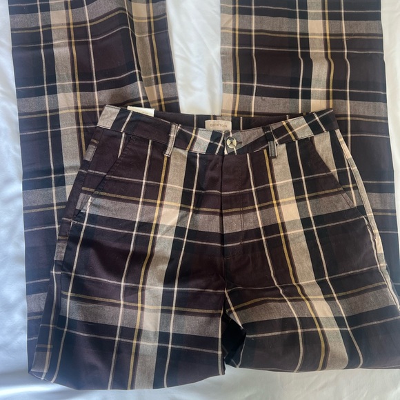 Brixton Brown Plaid Flare Jeans - Picture 5 of 5